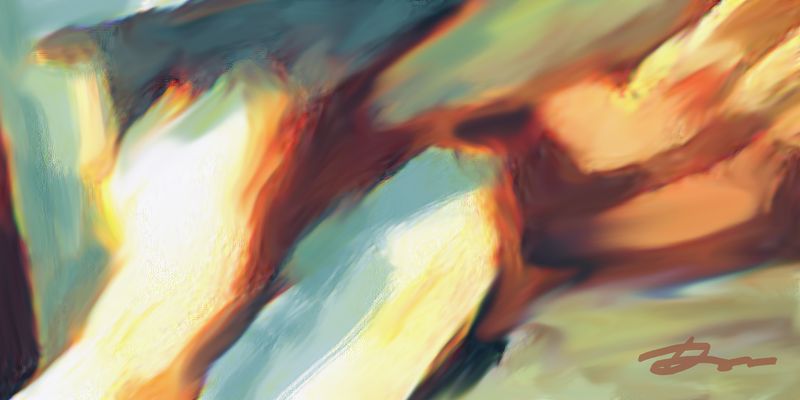 FREEFORM #5  Original 12 x 20 Acrylic on canvas  not available