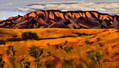 Sandia Mountains at Sunset