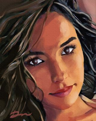 GAL GADOT #4 • Original 16x20 Acrylic on canvas (SOLD)