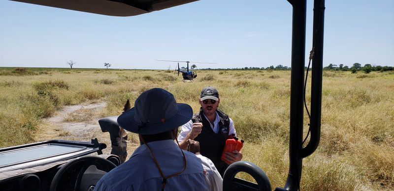 Leaving Mokete by Helicopter