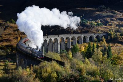 The Hogwarts Express on the Glenfinnian Viaduct