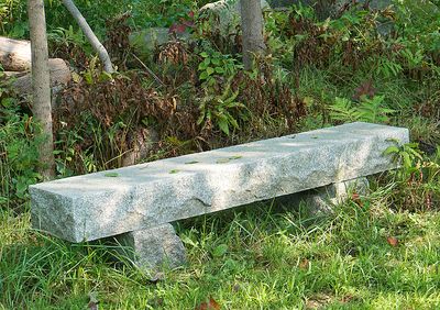 Granite bench.