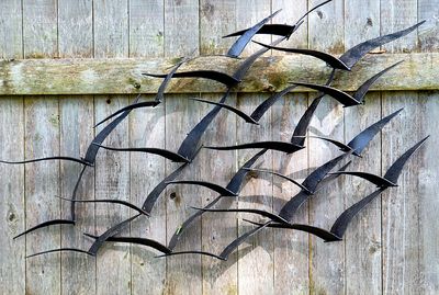Birds-in-flight sculpture.