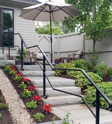 Patio and steps.