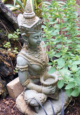 Buddha-like statue.