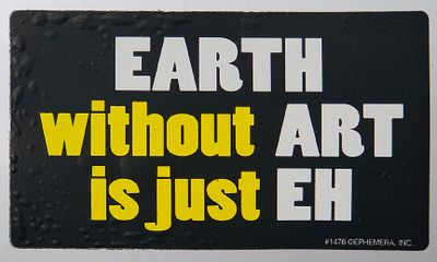 Bumper sticker.
