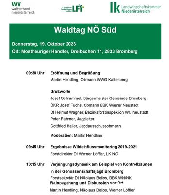 Waldtag NÖ Süd - Wald und Wild, Bromberg, 19. Oktober 2023