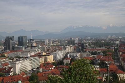 Arrivs au chteau, la vue sur Ljubljana et les Alpes est magnifique.