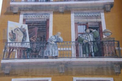 Le peintre Puvis de Chavannes et Jean de Verrazane, navigateur qui dcouvrit le site de l'actuelle ville de New York