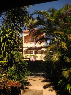 View of neighbors house from entry gate