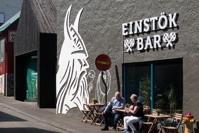 Having a Beer With a Viking