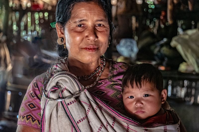 Mro Grandmother and Baby