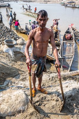 Jaflong Rock Quarry Worker