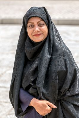 Woman Wearing Chador