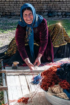 Qashqai Woman Weaving