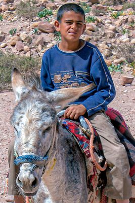 Bedouin Boy with Donkey