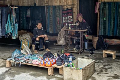Hmong Women Sewing
