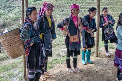 Hmong Women Greeting Tour Group