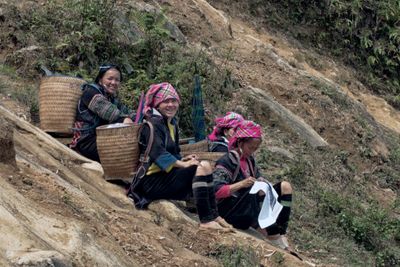 Hmong Women Accompanying Tour Group