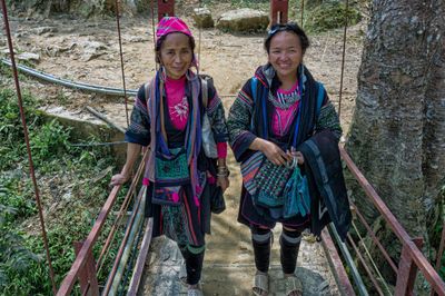 Hmong Friends on a Bridge