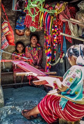 Mam Sisters with Backstrap Loom