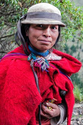 Quechua Shepherdess with Christmas Candy 