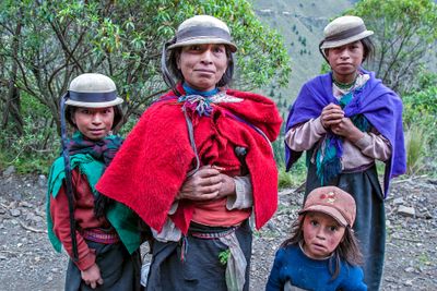 Quechua Family with Christmas Candy