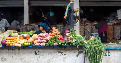 Market Stall with Vegetables