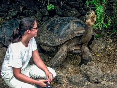 Laura with Tortoise