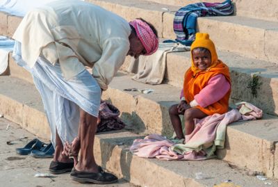 Bathing in the Ganges