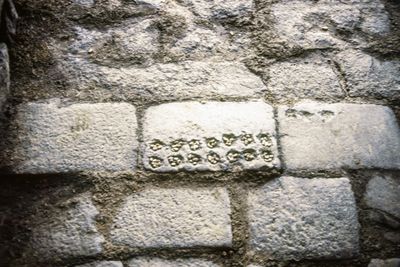 Qasr al-Azraq, Blue Fortress, Jordan, Game carved into floor stone.