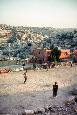 Amman, Jordan, Skyline with Soccer Game