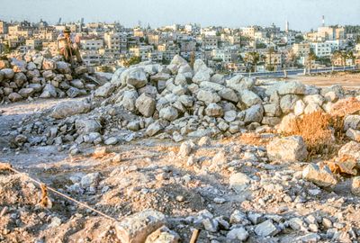 Amman, Jordan, Skyline with Construction Worker