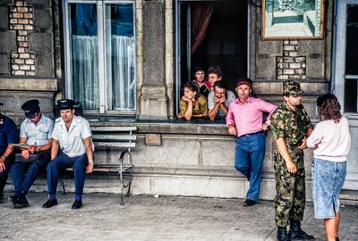 At the Train Station