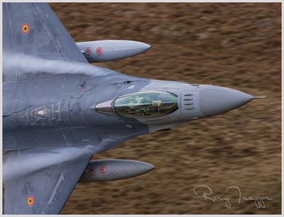 The pointy bit of a Belgian F-16