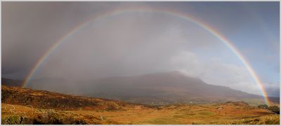 Rainbow over Moel Siabod.