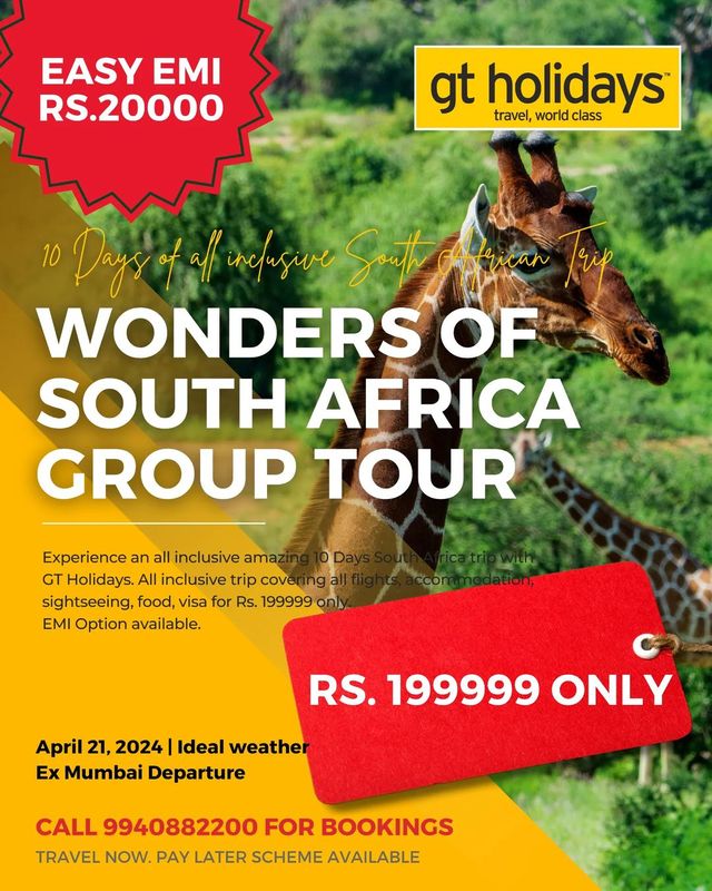 Explore with GT Holidays | South Africa Group Tour Packages Await