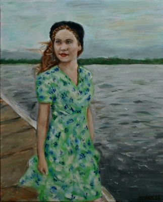 Young Woman On Dock