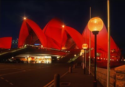 Floodlit in Red