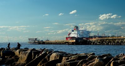 Oil Pier With Tanker