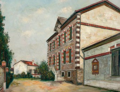 Oeuvres de MM. Utrillo, Bleuse, Minder et de MME Solange d'Arnoux de Fleury et Capron