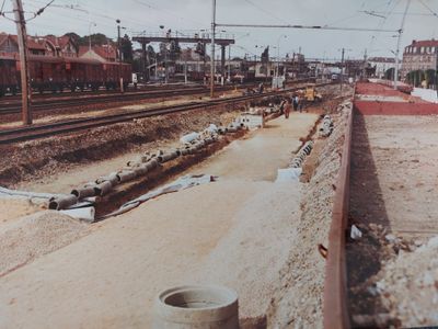 Travaux pour construire la Ligne B du RER