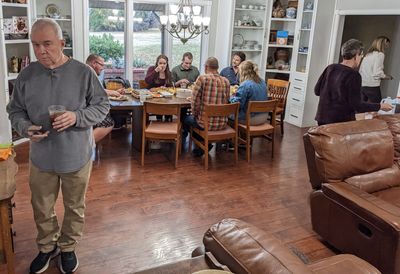From left: Gerald (foreground), Jon, Catherine, Jake, Daniel, Seth, Andi, Susan, Angela