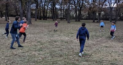 Football on the lawn