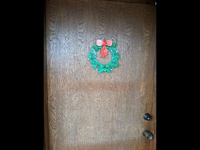 Our festive holiday door