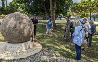 Jos gave us a history lesson about the mysterious stone orbs that were discovered nearby.
Jos, Patty, Jerry, Becky, Carolyn, Michael, Dawn