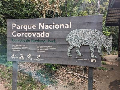 Entrance sign for Parque Nacional Corcovado