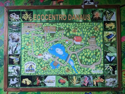 We drove to Danaus Eco Center; this is a map of their trails.