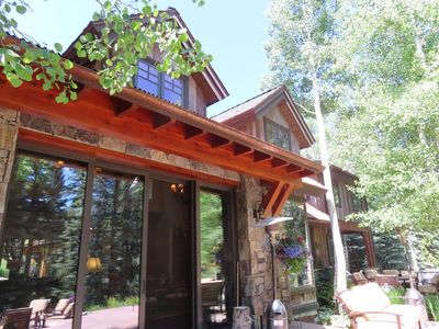 The back of the ranch house