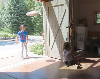 There was a big open area in one side of the bunkhouse, with a big rope swing that Devon and Claire were putting to good use.